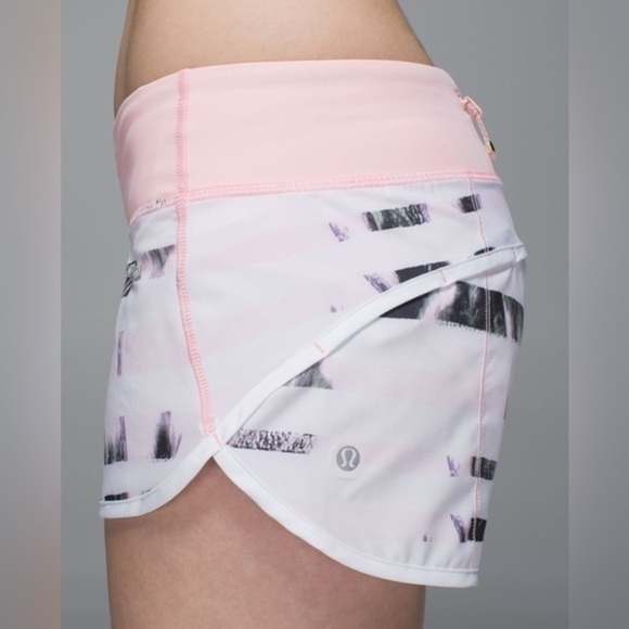 Lululemon Run Speed Short way Stretch Sunset Stripe Blush - Picture 2 of 12